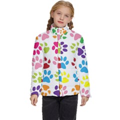 Paw Print Kids  Puffer Bubble Jacket Coat by artworkshop