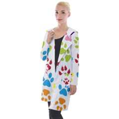 Paw Print Hooded Pocket Cardigan by artworkshop