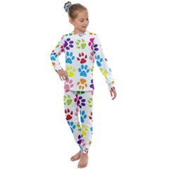 Paw Print Kids  Long Sleeve Set  by artworkshop