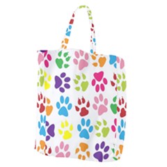 Paw Print Giant Grocery Tote by artworkshop