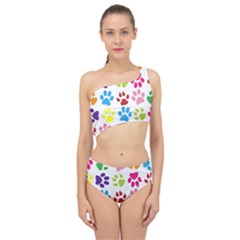 Paw Print Spliced Up Two Piece Swimsuit by artworkshop