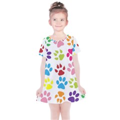 Paw Print Kids  Simple Cotton Dress by artworkshop