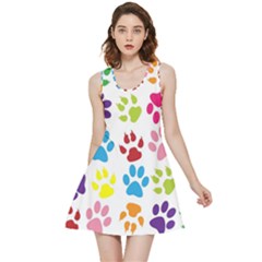 Paw Print Inside Out Reversible Sleeveless Dress by artworkshop