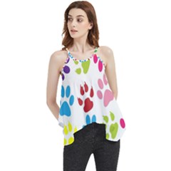 Paw Print Flowy Camisole Tank Top by artworkshop