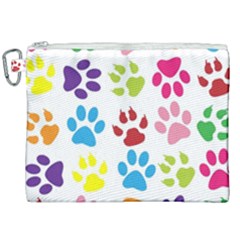 Paw Print Canvas Cosmetic Bag (xxl) by artworkshop