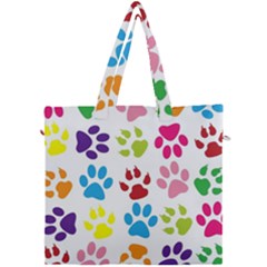 Paw Print Canvas Travel Bag by artworkshop