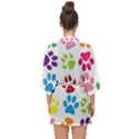 Paw Print Half Sleeve Chiffon Kimono View2