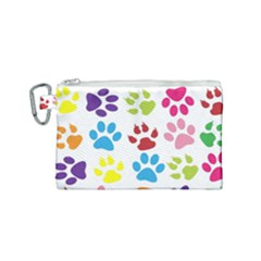 Paw Print Canvas Cosmetic Bag (small) by artworkshop