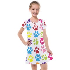 Paw Print Kids  Cross Web Dress by artworkshop