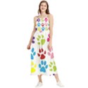 Paw Print Boho Sleeveless Summer Dress View1