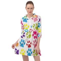 Paw Print Mini Skater Shirt Dress by artworkshop