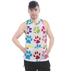 Paw Print Men s Sleeveless Hoodie by artworkshop