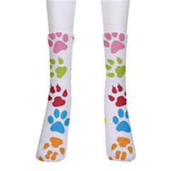 Paw Print Crew Socks by artworkshop