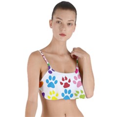 Paw Print Layered Top Bikini Top  by artworkshop