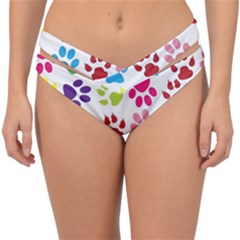 Paw Print Double Strap Halter Bikini Bottom by artworkshop