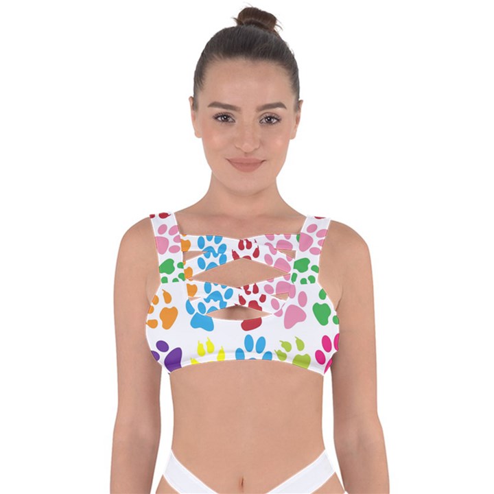 Paw Print Bandaged Up Bikini Top