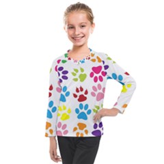 Paw Print Kids  Long Mesh Tee