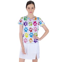 Paw Print Women s Sports Top by artworkshop