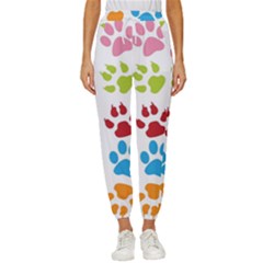 Paw Print Cropped Drawstring Pants by artworkshop