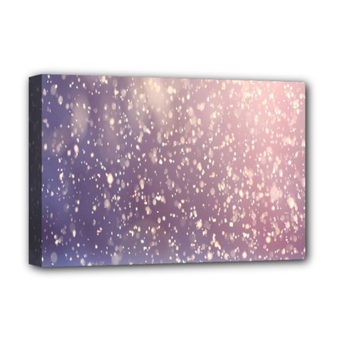 Snowfall Winter Deluxe Canvas 18  X 12  (stretched) by artworkshop