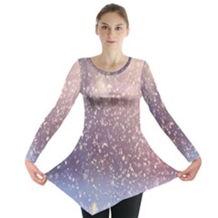 Snowfall Winter Long Sleeve Tunic  by artworkshop