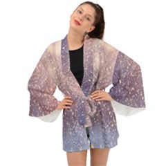 Snowfall Winter Long Sleeve Kimono by artworkshop