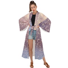 Snowfall Winter Maxi Kimono by artworkshop