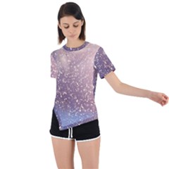 Snowfall Winter Asymmetrical Short Sleeve Sports Tee by artworkshop