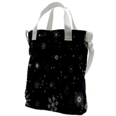 Snowflakes Snow Canvas Messenger Bag by artworkshop