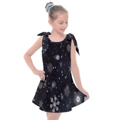 Snowflakes Snow Kids  Tie Up Tunic Dress by artworkshop