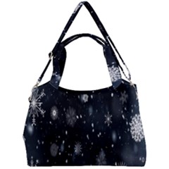 Snowflakes Snow Double Compartment Shoulder Bag by artworkshop