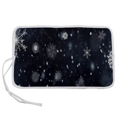 Snowflakes Snow Pen Storage Case (m) by artworkshop