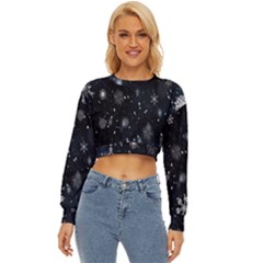 Snowflakes Snow Lightweight Long Sleeve Sweatshirt by artworkshop