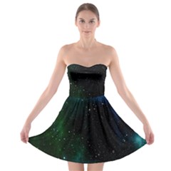 Stars Sky Space Strapless Bra Top Dress by artworkshop