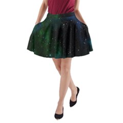 Stars Sky Space A-line Pocket Skirt by artworkshop