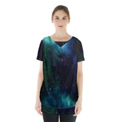 Stars Sky Space Skirt Hem Sports Top by artworkshop