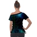 Stars Sky Space Off Shoulder Tie-Up Tee View2