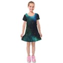 Stars Sky Space Kids  Short Sleeve Velvet Dress View1