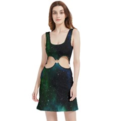 Stars Sky Space Velvet Cutout Dress by artworkshop