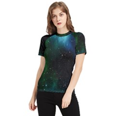 Stars Sky Space Women s Short Sleeve Rash Guard by artworkshop