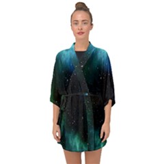 Stars Sky Space Half Sleeve Chiffon Kimono by artworkshop