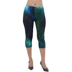 Stars Sky Space Lightweight Velour Capri Leggings  by artworkshop