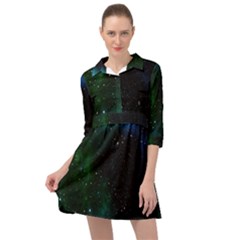 Stars Sky Space Mini Skater Shirt Dress by artworkshop