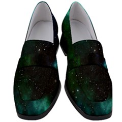 Stars Sky Space Women s Chunky Heel Loafers by artworkshop