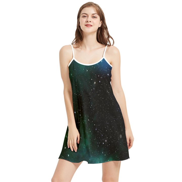 Stars Sky Space Summer Frill Dress