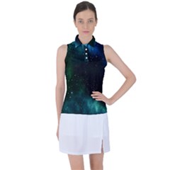 Stars Sky Space Women s Sleeveless Polo Tee by artworkshop