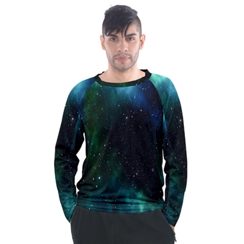 Stars Sky Space Men s Long Sleeve Raglan Tee by artworkshop