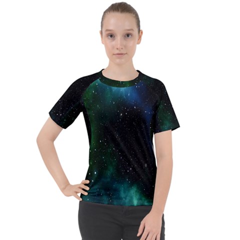 Stars Sky Space Women s Sport Raglan Tee by artworkshop