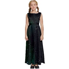 Stars Sky Space Kids  Satin Sleeveless Maxi Dress by artworkshop