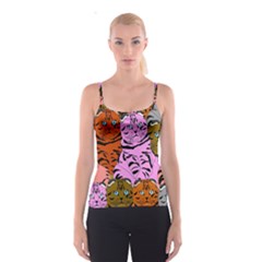 Tileable Seamless Cat Kitty Spaghetti Strap Top by artworkshop